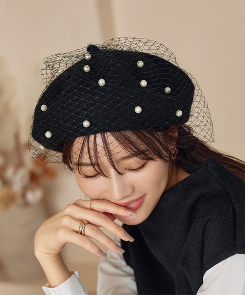 KOBE LETTUCE（コウベレタス）の「パールチュールベレー帽（ハンチング