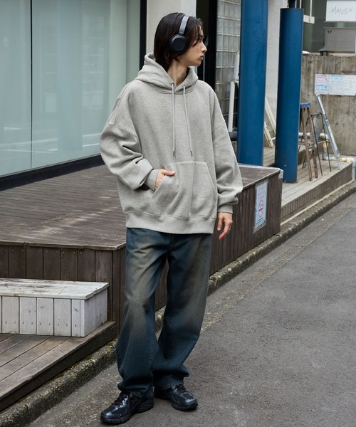 12oz ヘビーウェイト ビッグシルエット プルオーバー パーカー MONO