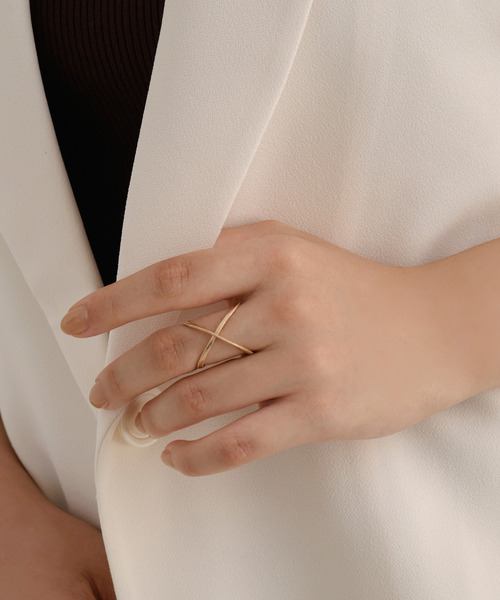 K10】クロスデザインリング（リング）｜JUPITER（ジュピター）の