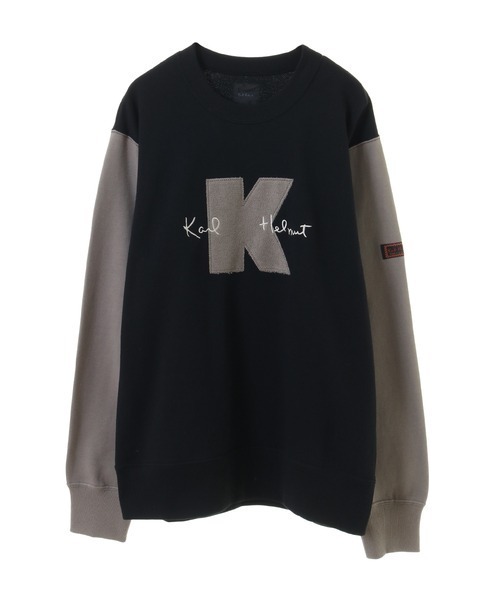 KARL HELMUT（カールヘルム）の「Kロゴアップリケ使い配色トレーナー