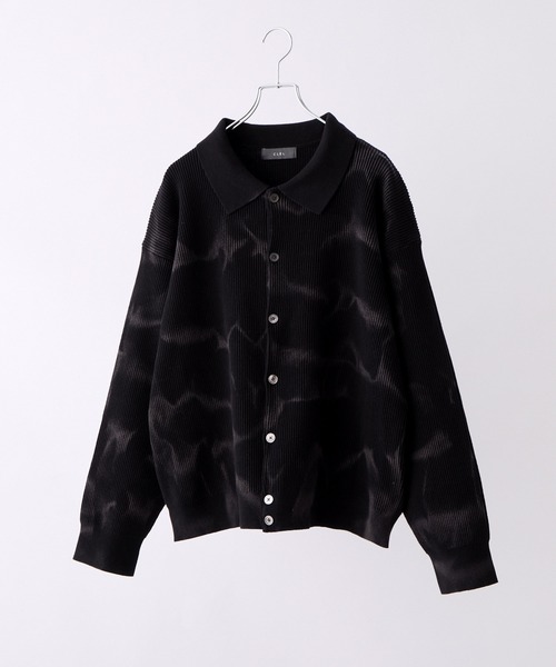 CLEL】Basic/Spray Rib Knit Shirt Cardigan / ベーシック/スプレー畦