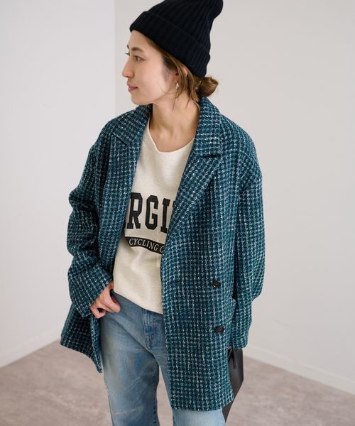 FRAMeWORK（フレームワーク）の「ツィードダブルブレストジャケット