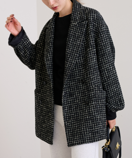 FRAMeWORK（フレームワーク）の「ツィードダブルブレストジャケット