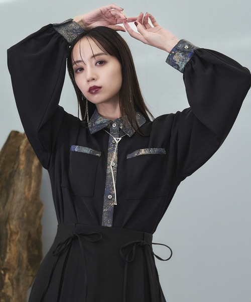 HARE（ハレ）の「ラメアートジャガードキリカエシャツ(HARE)（シャツ