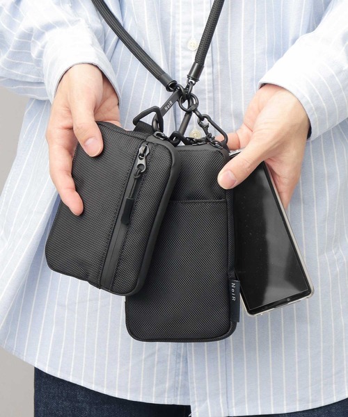 撥水加工 ロープショルダー スマホ マルチポーチ Trinity shoulder