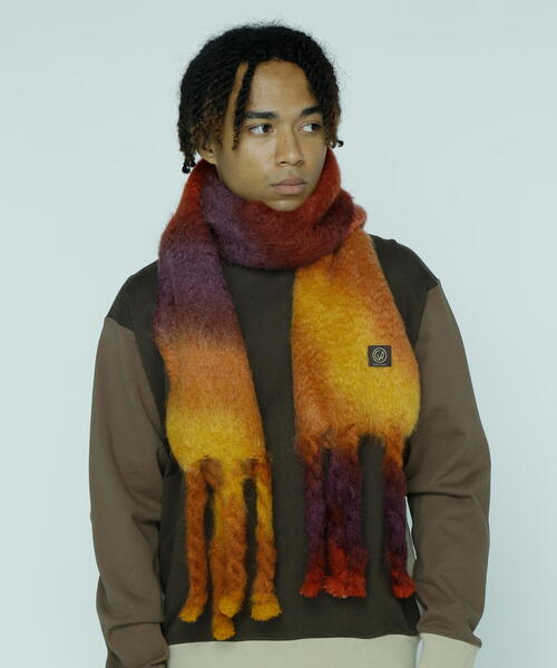 MANTAS EZCARAY/マンタス エスカライ /TIE-DYE モヘアマフラー/53234-1