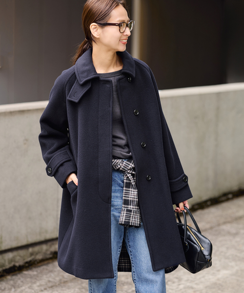 セール】≪WEB先行 / 追加≫ラムウールMIXシャルムバルカラーコート