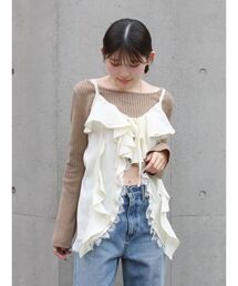 キャミソール（イエロー/黄色系・フリル）ファッション通販 - ZOZOTOWN