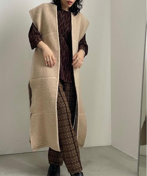 Ameri（アメリ）の「2WAY SOFT BOA LONG COAT（ムートンコート）」 - WEAR