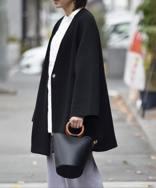 Johnbull（ジョンブル）の「ダンボールカットミドルコート（ノーカラー