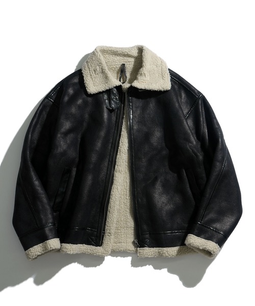 セール】フェイクレザー パイピング フェイクムートン B3 ボア