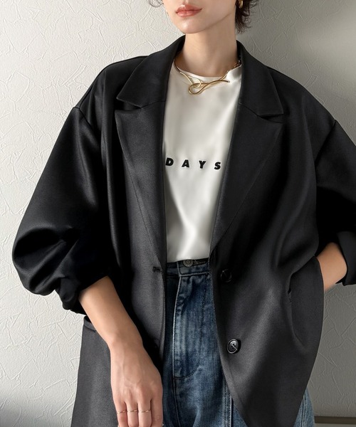 セール】【Classical Evon】羽織るだけで上品ハンサム。レザー風加工