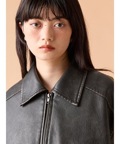 セール】ヴィンテージフェイクレザーブルゾン（ブルゾン）｜LILY BROWN