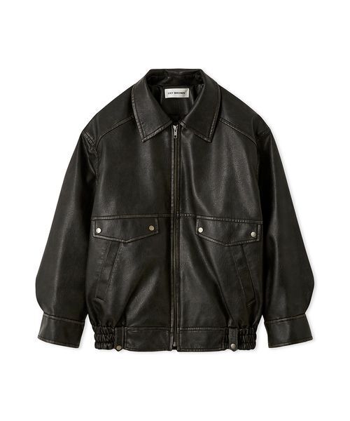 セール】ヴィンテージフェイクレザーブルゾン（ブルゾン）｜LILY BROWN