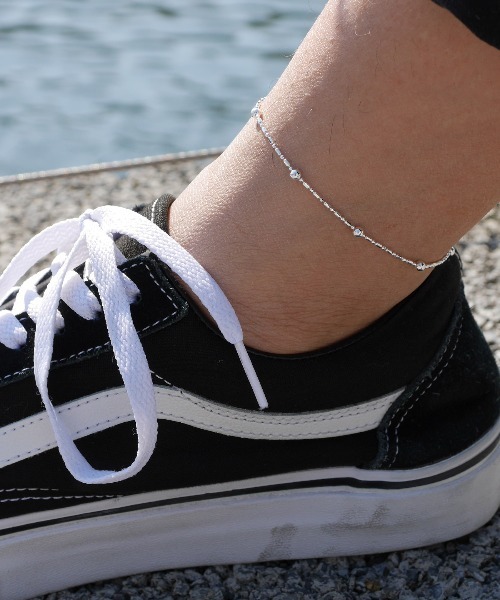 サイズ調整可能】シルバー925 ユニセックス アンクレット