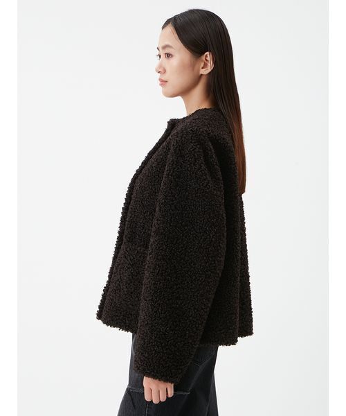 セール】金釦カールファージャケット（ノーカラージャケット）｜Mila