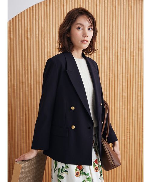 金釦ダブルブレストブレザー（テーラードジャケット）｜Mila Owen