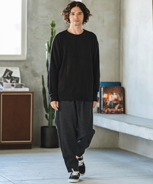 セール】mp12821- Soft Melton Hem Cuffs Pants メルトンパンツ
