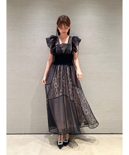 SNIDEL（スナイデル）の「レースボリュームワンピース（ワンピース