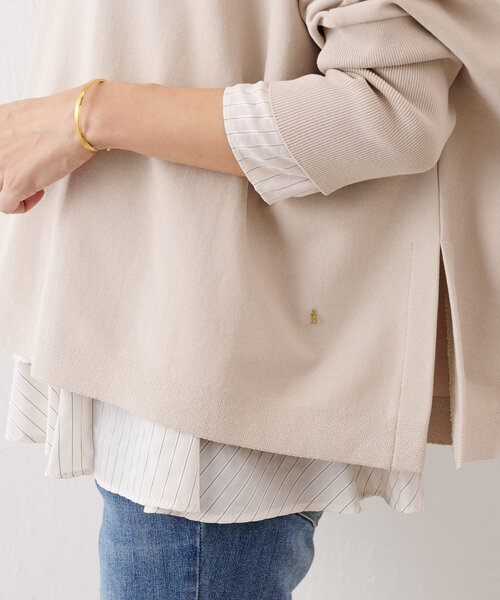 BEARDSLEY（ビアズリー）の「裾フリルストライプブラウス（シャツ