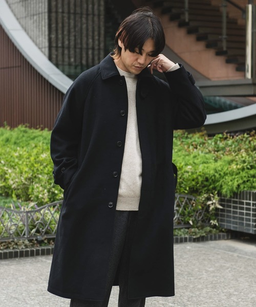 セール】ウールメルトンステンカラーコート（ステンカラーコート