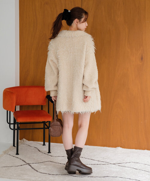 Kastane（カスタネ）の「*【4色展開】ウェーブ起毛ロングニット