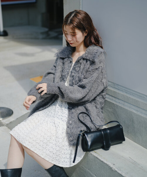 Kastane（カスタネ）の「*【4色展開】ウェーブ起毛ロングニット