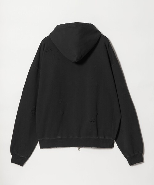 セール】フレンチテリー ディストレスト フルジップ フーディー