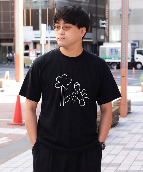 セール】平山昌尚(HIMAA) / Flower Tee shirt（Tシャツ/カットソー