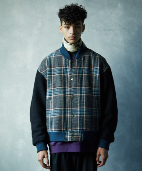 TAUPE（トープ）の「TAUPE/トープ/Vintage Check Stadium Jacket