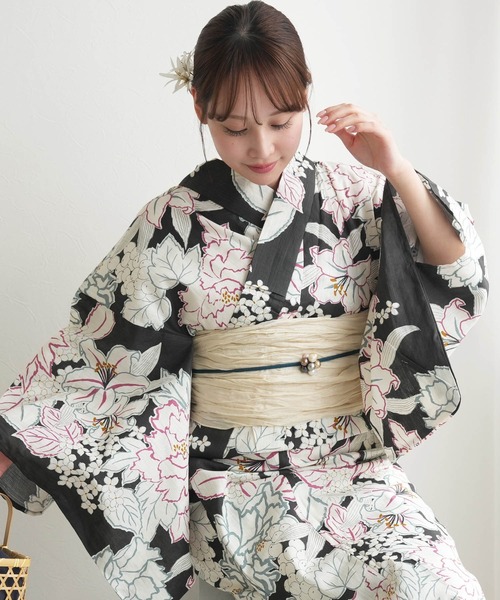 選べる浴衣3点セット utatane オリジナルデザイン 国内染色 美人映え