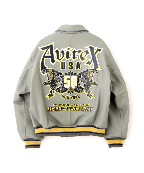 50th Anniversary》GRAPHIC VARSITY LEATHER JACKET / 50周年