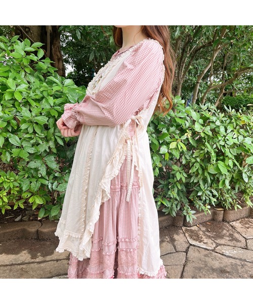 PINK HOUSE（ピンクハウス）の「綿レース使いアンティークギンガム