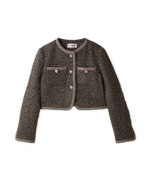 LILY BROWN（リリーブラウン）の「ツイードショートジャケット（ノー