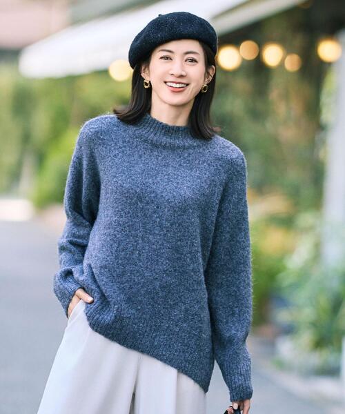 セール】【洗濯機可/S-LL】インせず着られる ふわふわハイネックニット