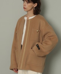 ノーカラーポケットコート（ダウンジャケット/コート）｜CADUNE
