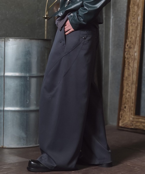 Slacks Studded Curve Pants / スラックススタッズカーブパンツ メンズ