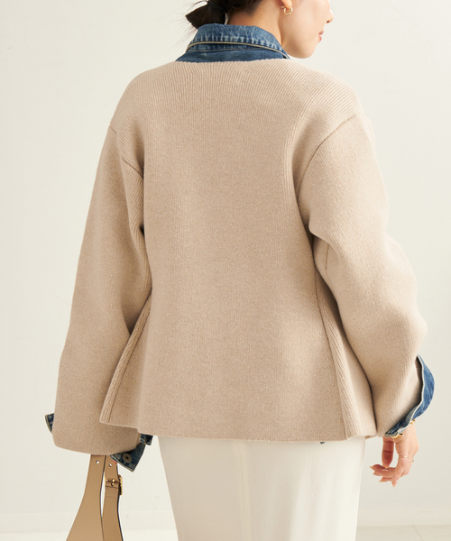 plage（プラージュ）の「WOOL FORM ジャケット（ニット/セーター