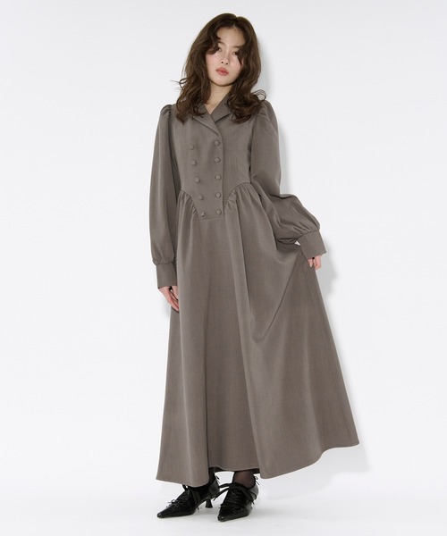 セール】2way code neck トレンチデザインワンピース（ワンピース