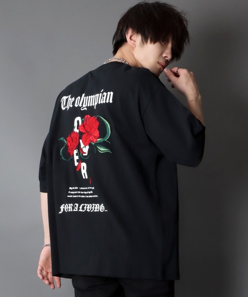 SITRY（シトリー）の「oversize rose embroidery T-shirt/オーバー