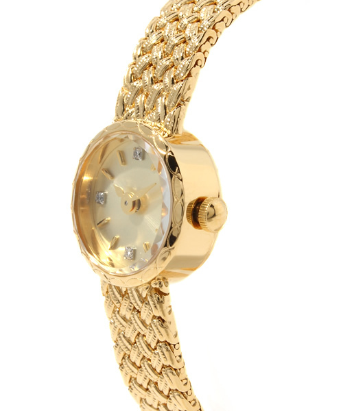 agete（アガット）の「ラウンドフェイスジュエリーウォッチ