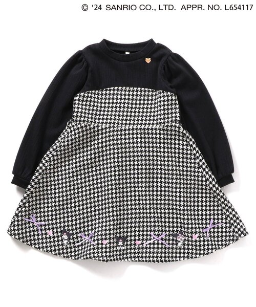 セール】マイメロディ・クロミ/千鳥柄ドッキングワンピース
