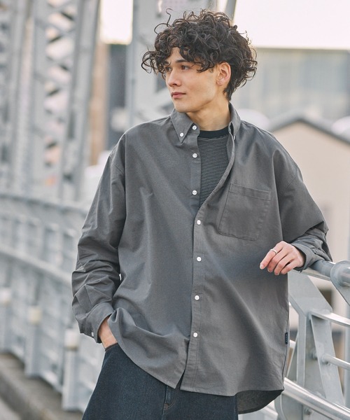 セール】【HECT】Big Oxford BD L/S Shirt / ビッグシルエットボタン