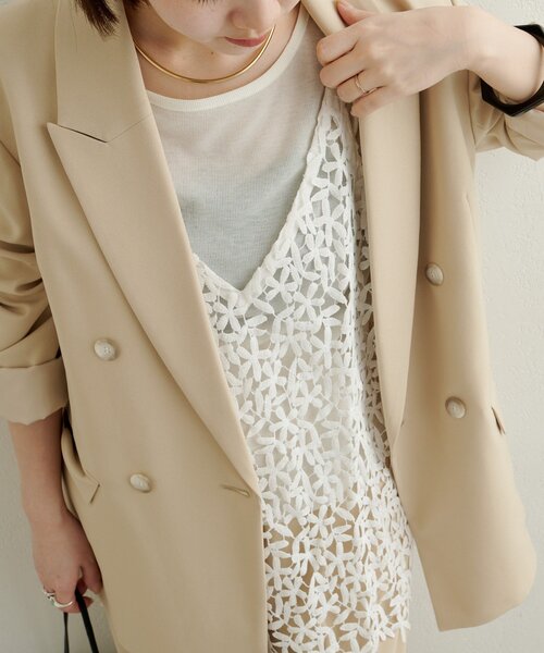 レースオーバーキャミソール（キャミソール）｜Omekashi（オメカシ）の