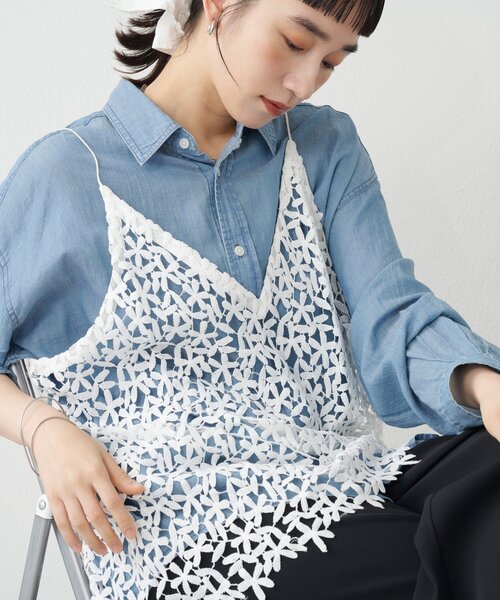 レースオーバーキャミソール（キャミソール）｜Omekashi（オメカシ）の