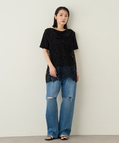 レースオーバーキャミソール（キャミソール）｜Omekashi（オメカシ）の