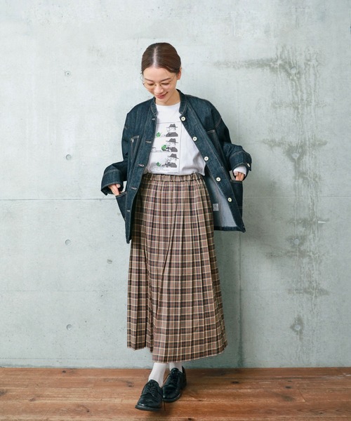 PAR ICI（パーリッシィ）の「タータンチェック プリーツスカート