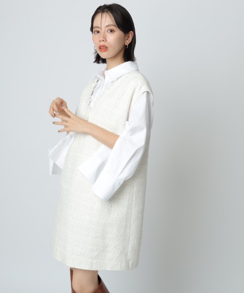 CADUNE（カデュネ）の「ツィードミニジャンスカ（ワンピース）」 - WEAR