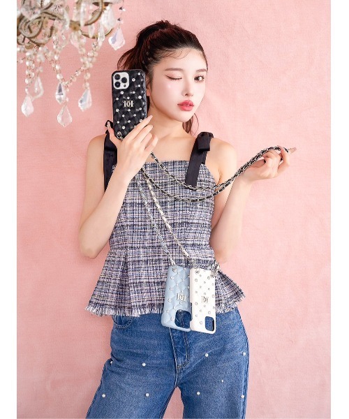 キルティングビジューiPhoneケース（スマホケース/カバー）｜Darich