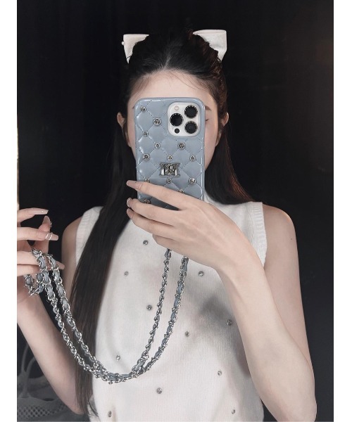 キルティングビジューiPhoneケース（スマホケース/カバー）｜Darich